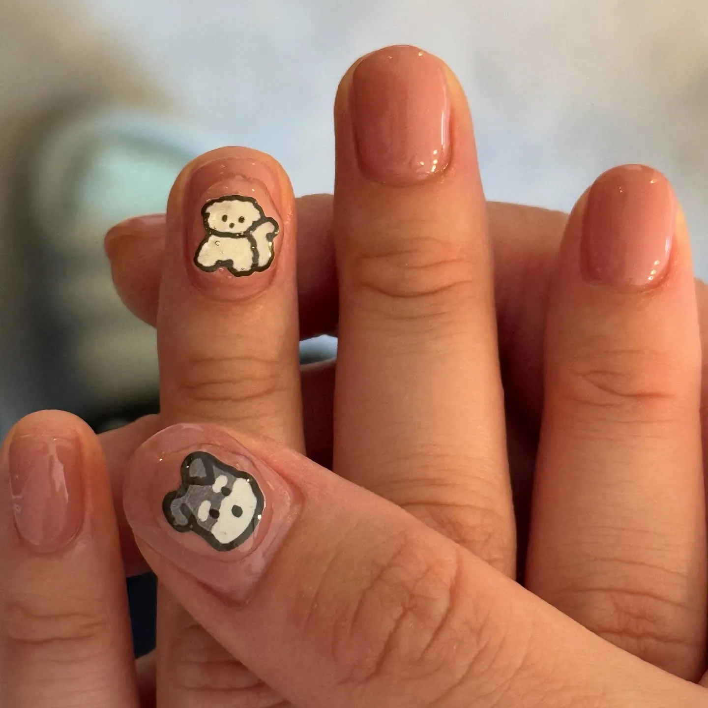 ぷくぷくシール風のネイル💭